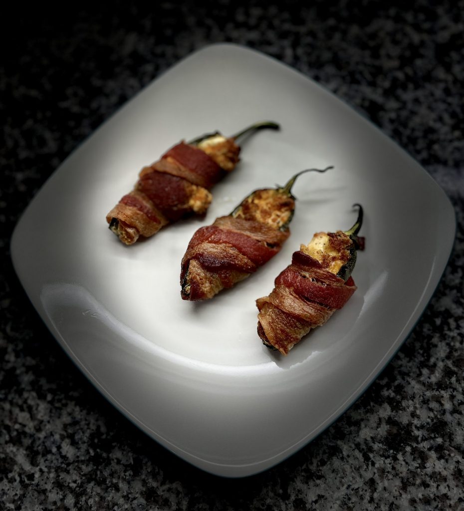 Stuffed Jalapeno Poppers on Plate