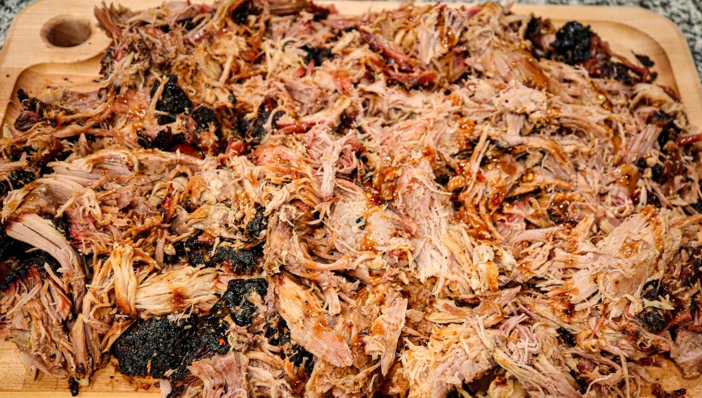 Pulled Pork Butt on The Smoker with Sauce