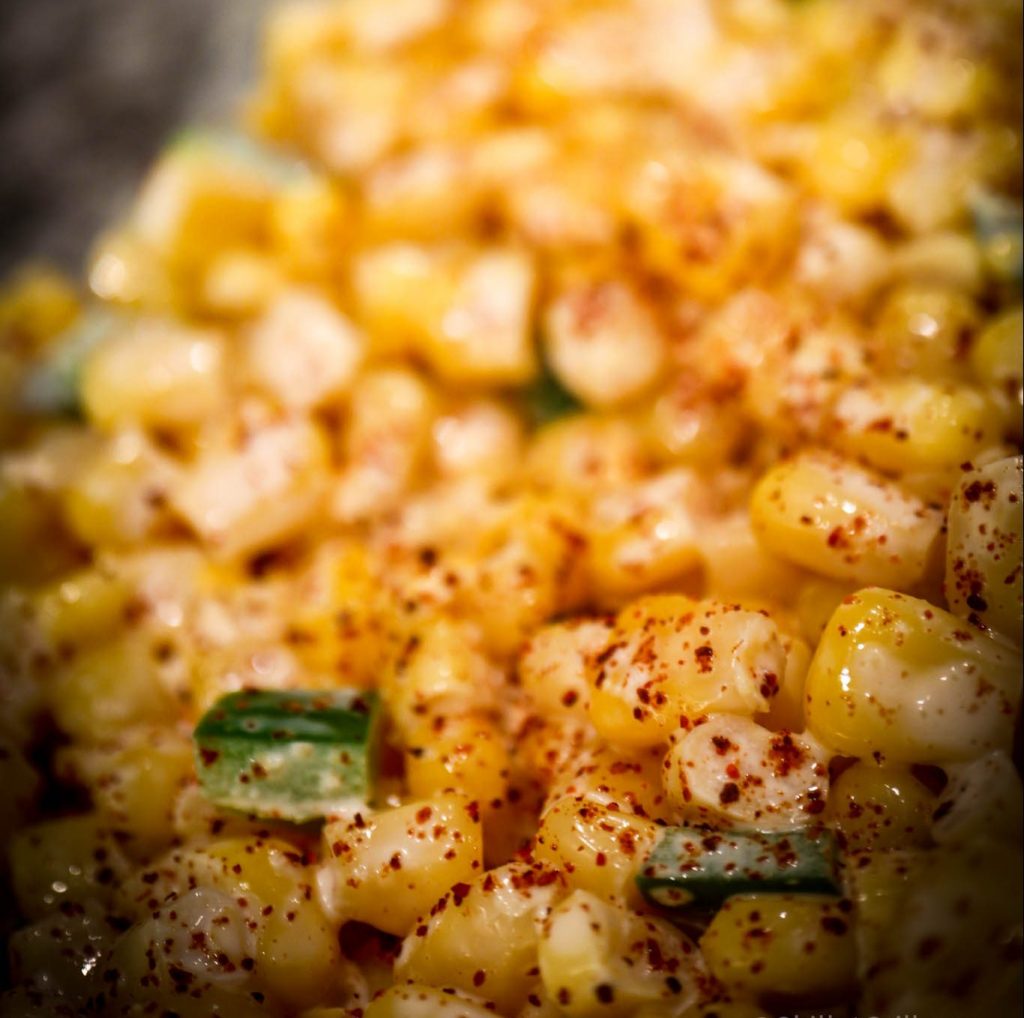 Close up of Smoked Street Corn