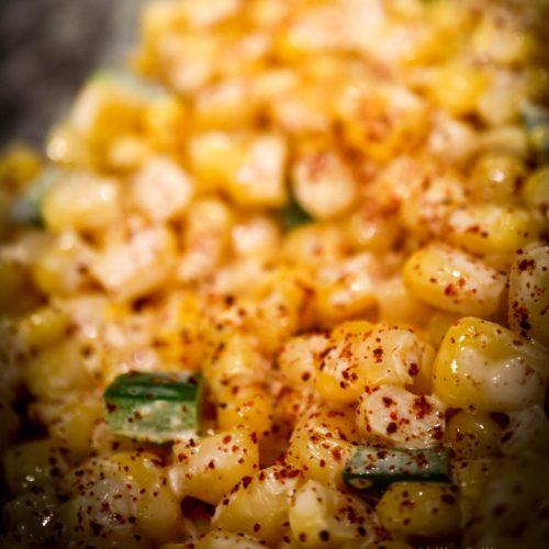 Close up of Smoked Street Corn